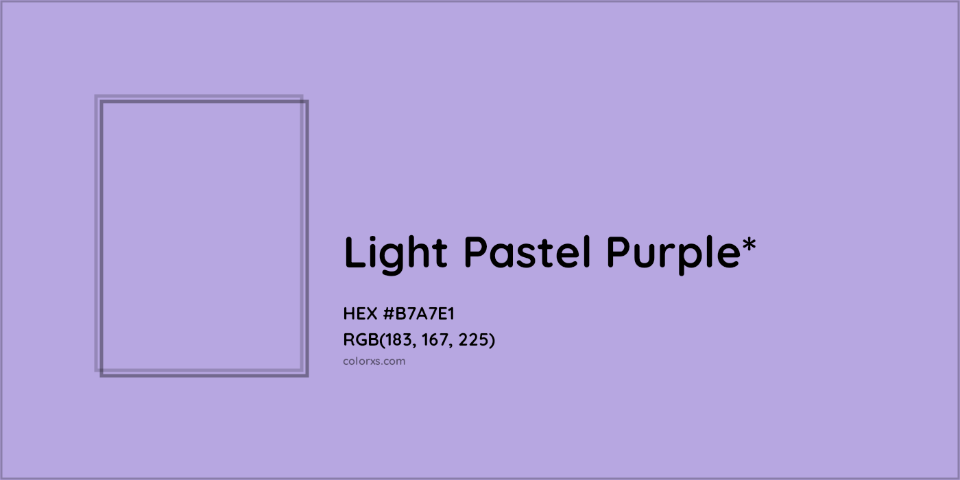 HEX #B7A7E1 Color Name, Color Code, Palettes, Similar Paints, Images