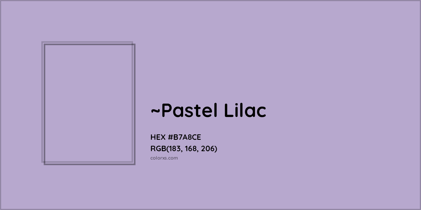 HEX #B7A8CE Color Name, Color Code, Palettes, Similar Paints, Images