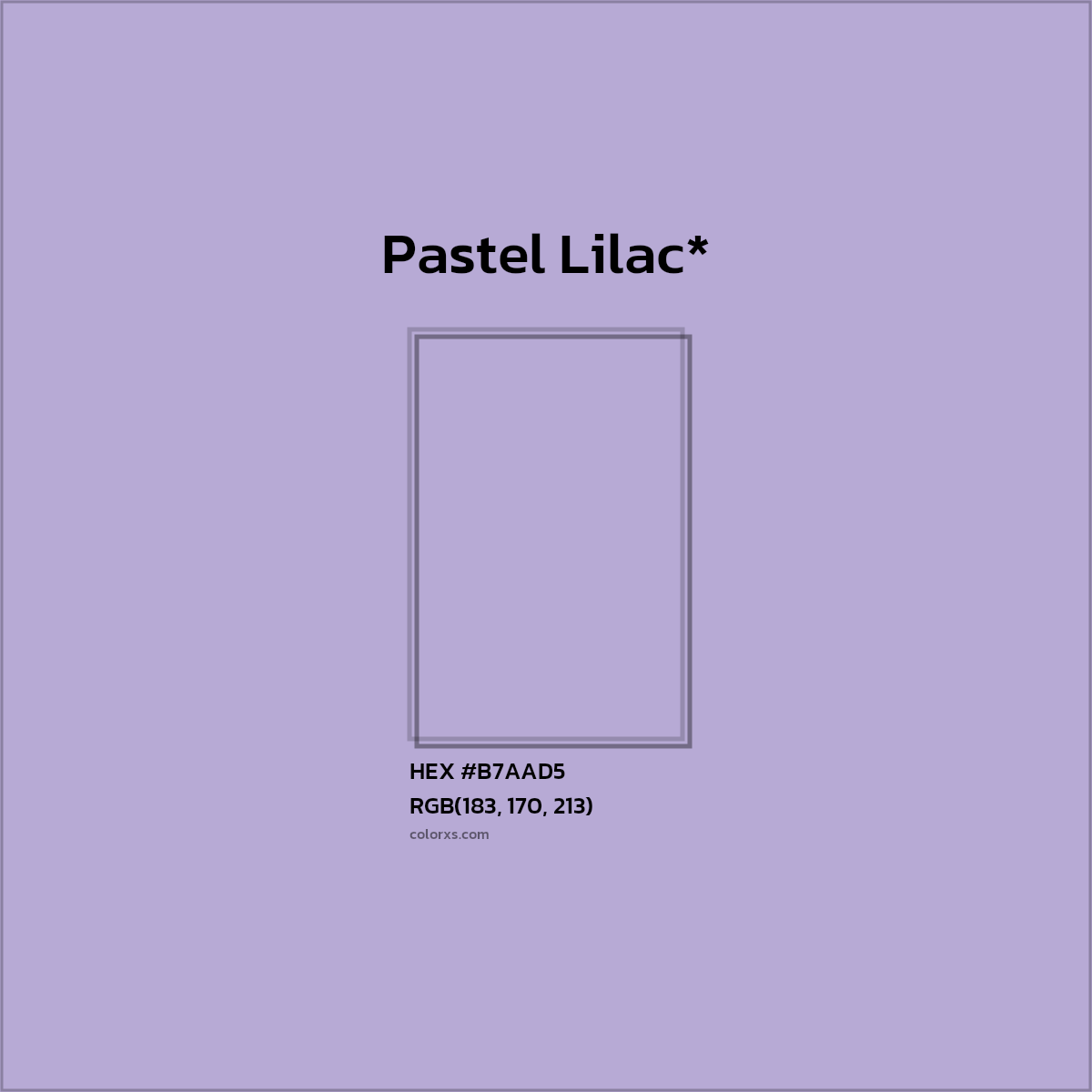 HEX #B7AAD5 Color Name, Color Code, Palettes, Similar Paints, Images