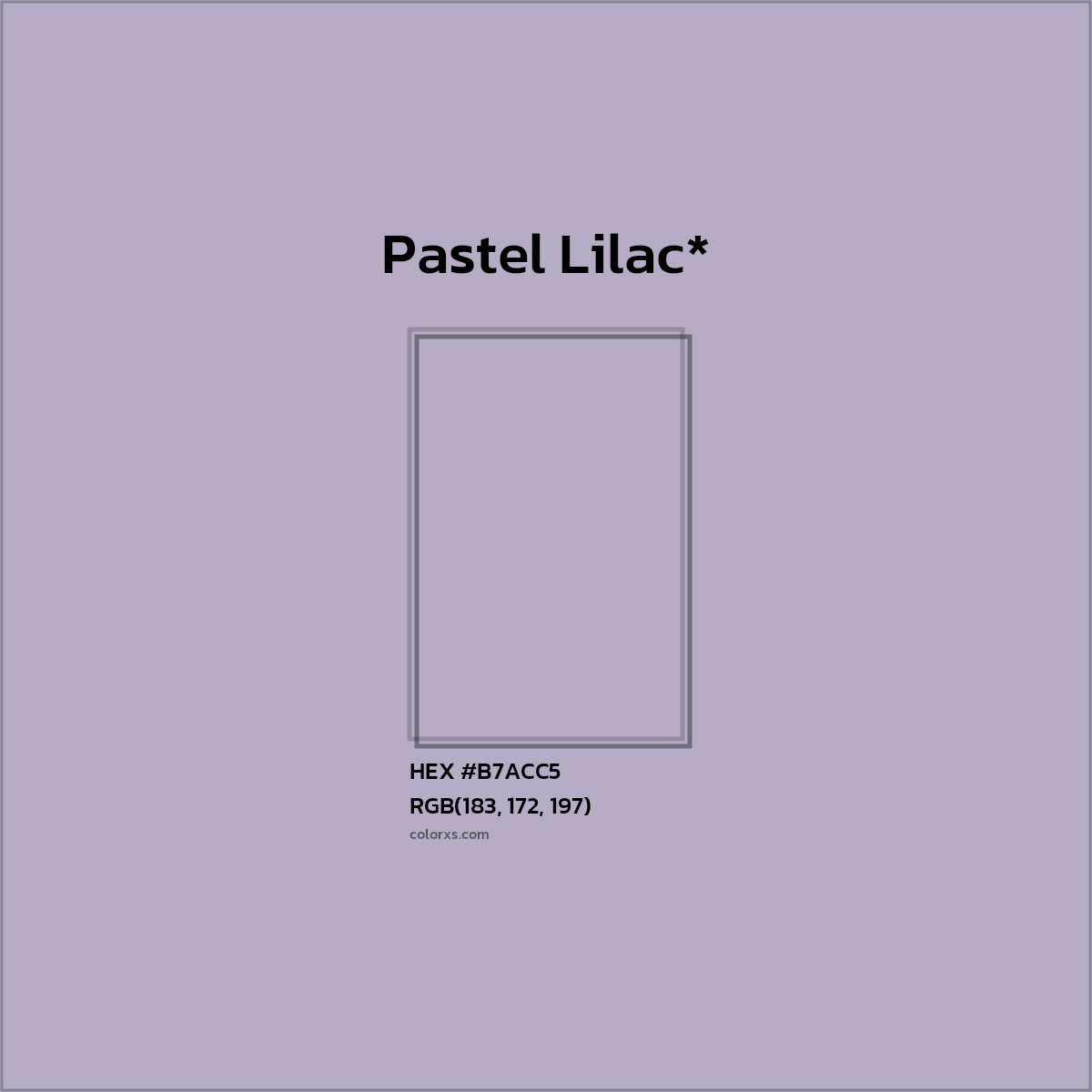 HEX #B7ACC5 Color Name, Color Code, Palettes, Similar Paints, Images