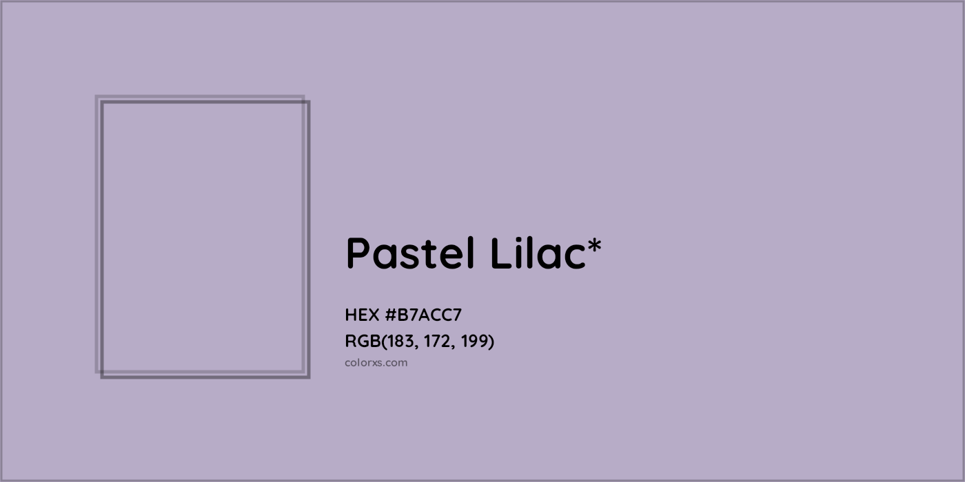 HEX #B7ACC7 Color Name, Color Code, Palettes, Similar Paints, Images