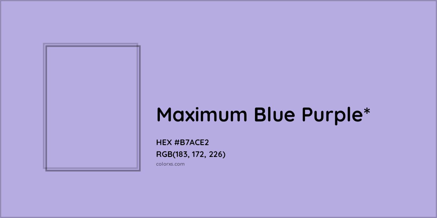 HEX #B7ACE2 Color Name, Color Code, Palettes, Similar Paints, Images