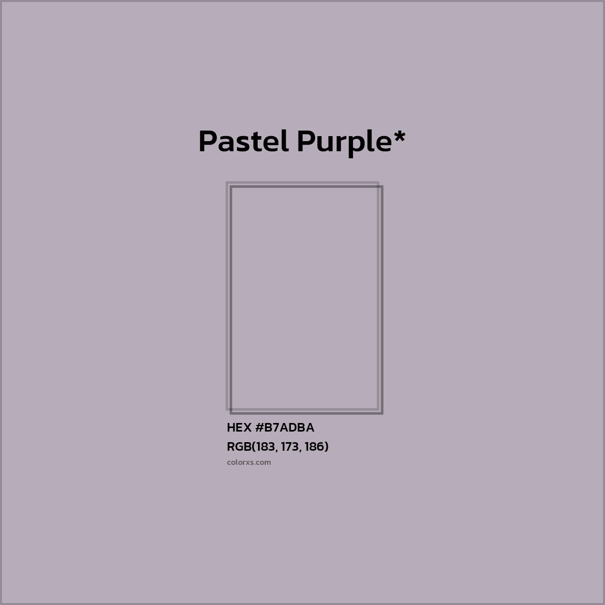 HEX #B7ADBA Color Name, Color Code, Palettes, Similar Paints, Images