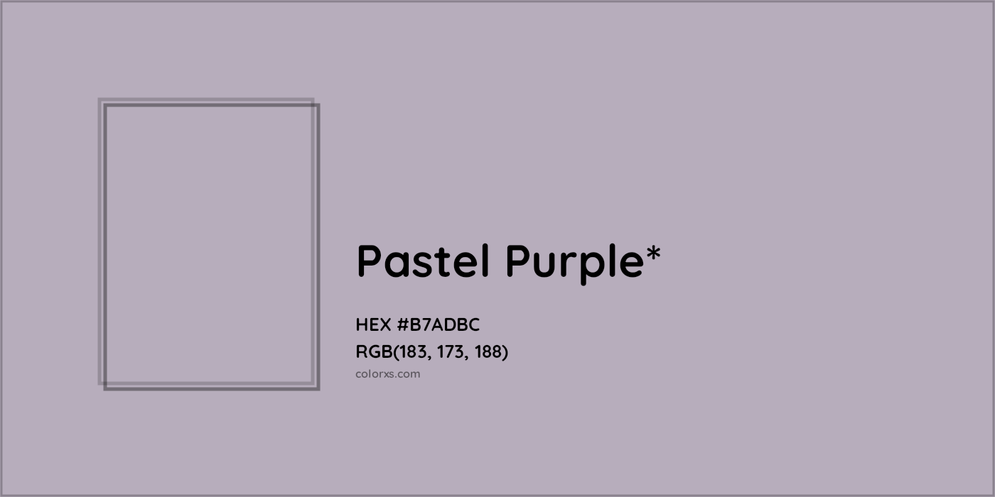 HEX #B7ADBC Color Name, Color Code, Palettes, Similar Paints, Images
