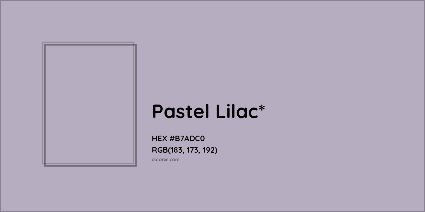 HEX #B7ADC0 Color Name, Color Code, Palettes, Similar Paints, Images