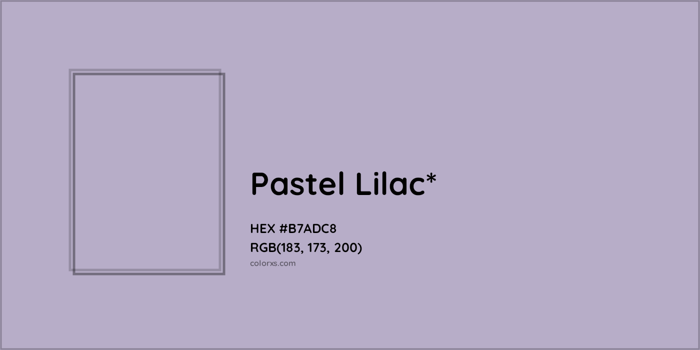 HEX #B7ADC8 Color Name, Color Code, Palettes, Similar Paints, Images