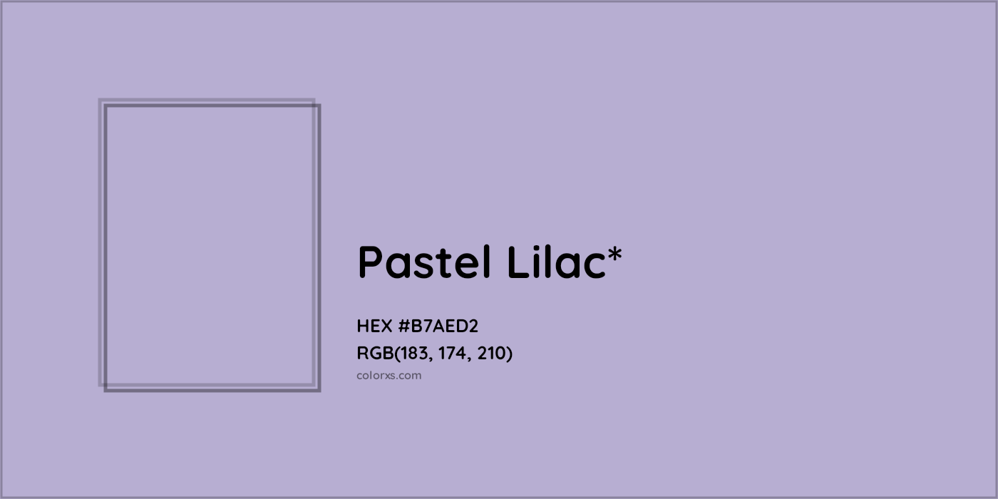 HEX #B7AED2 Color Name, Color Code, Palettes, Similar Paints, Images