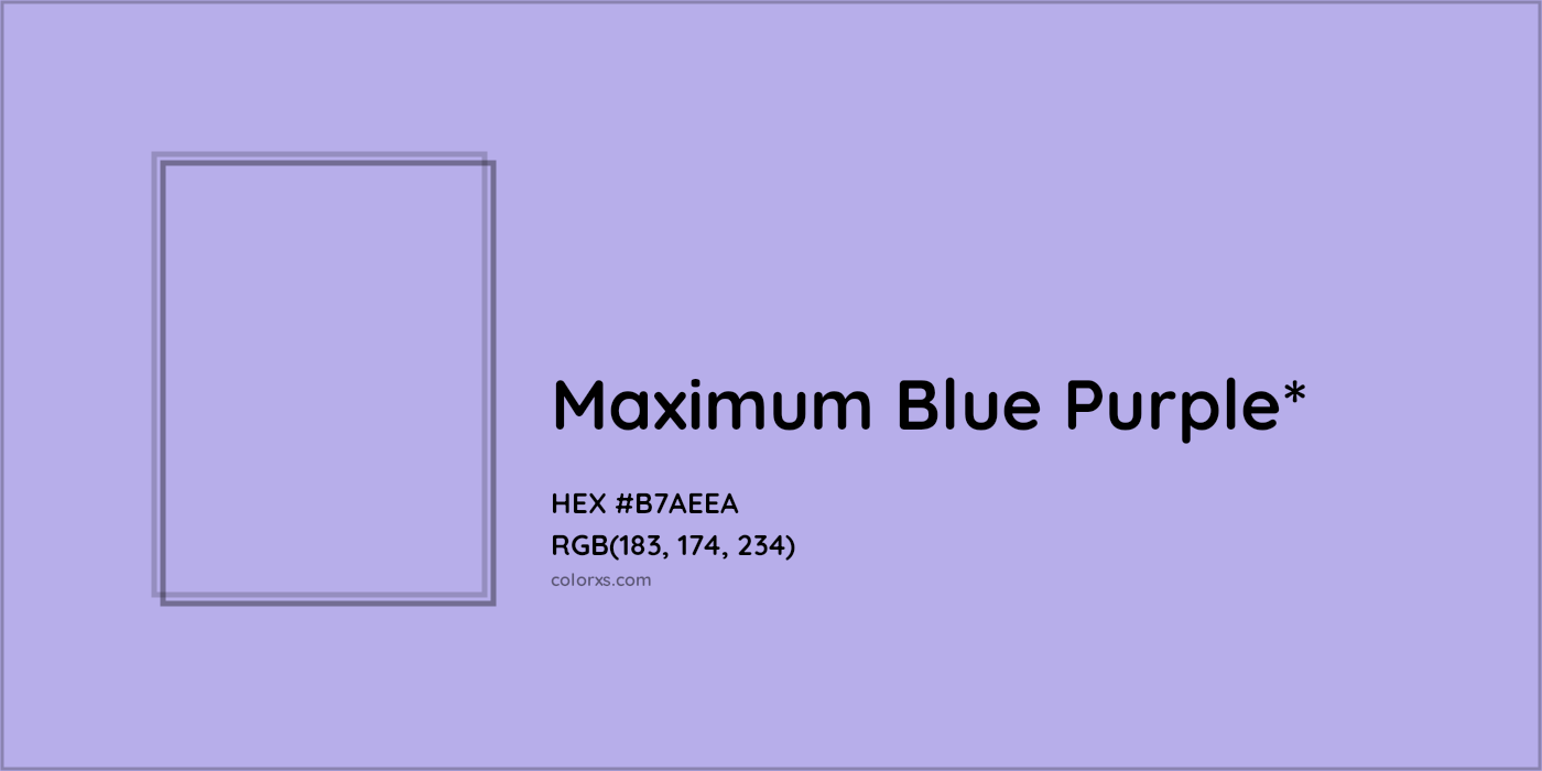 HEX #B7AEEA Color Name, Color Code, Palettes, Similar Paints, Images