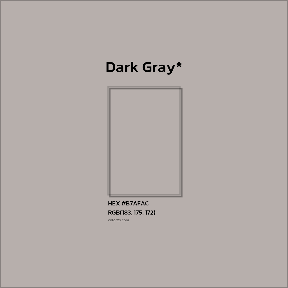 HEX #B7AFAC Color Name, Color Code, Palettes, Similar Paints, Images