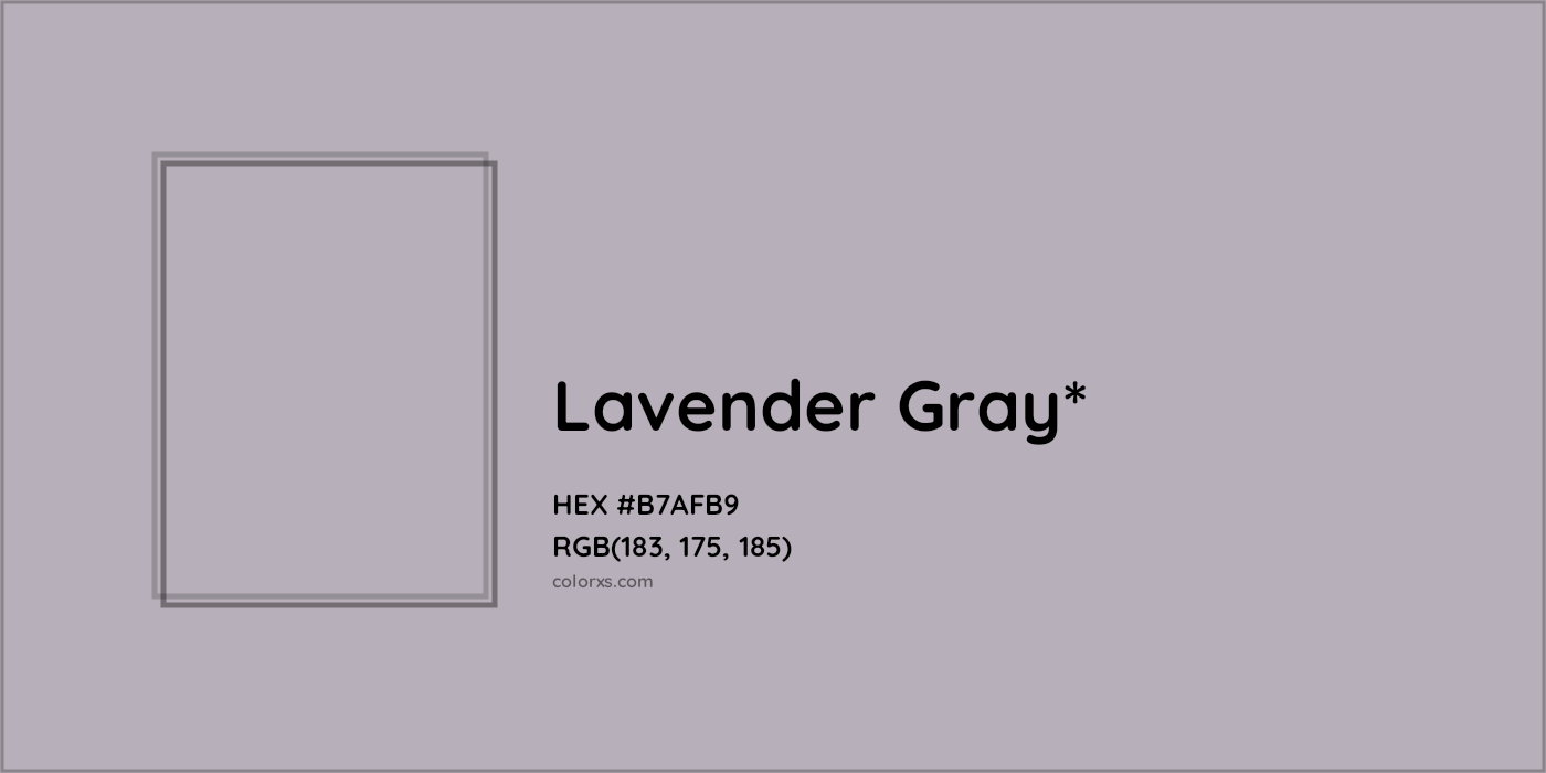 HEX #B7AFB9 Color Name, Color Code, Palettes, Similar Paints, Images