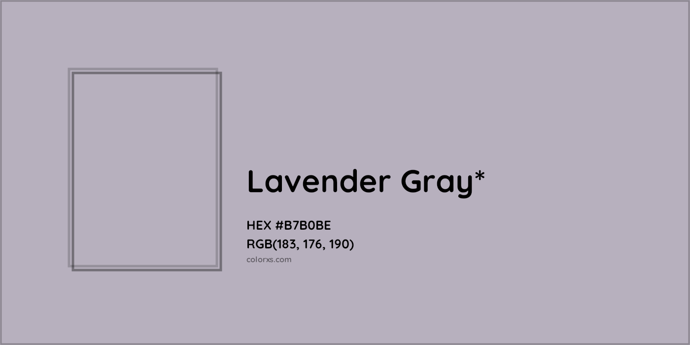HEX #B7B0BE Color Name, Color Code, Palettes, Similar Paints, Images