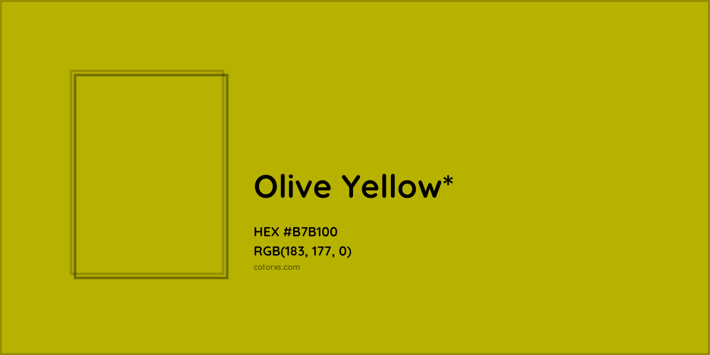 HEX #B7B100 Color Name, Color Code, Palettes, Similar Paints, Images