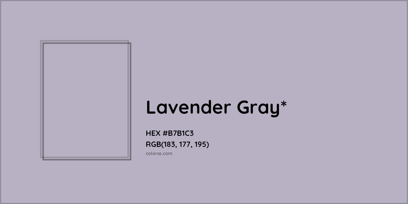 HEX #B7B1C3 Color Name, Color Code, Palettes, Similar Paints, Images