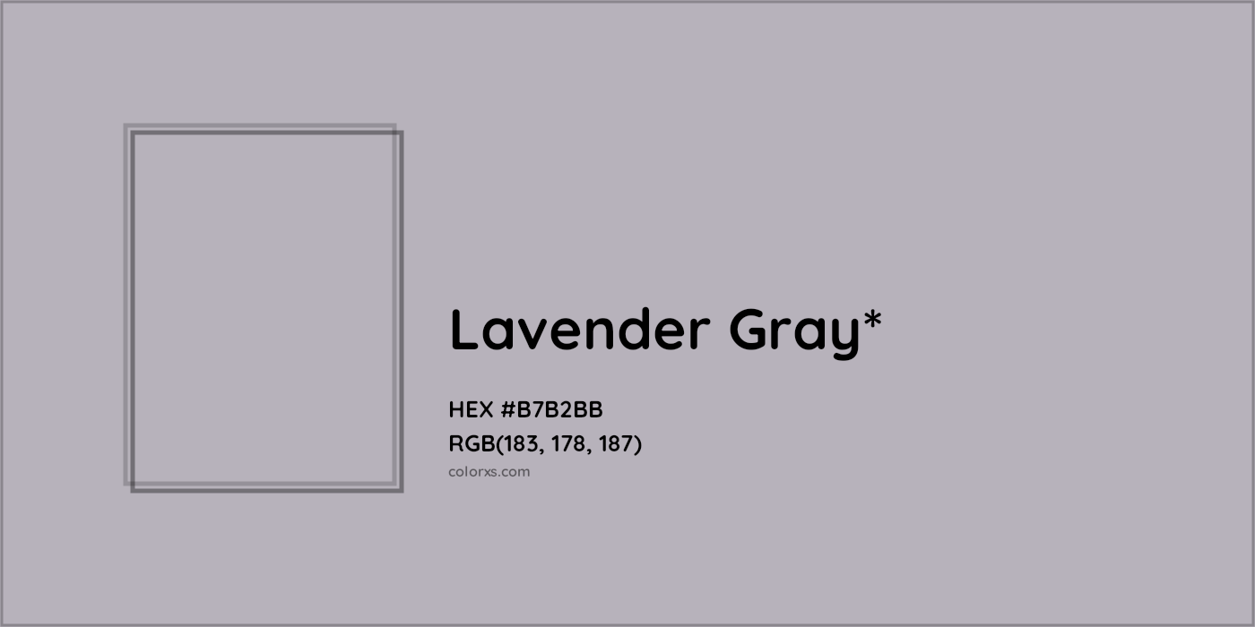 HEX #B7B2BB Color Name, Color Code, Palettes, Similar Paints, Images