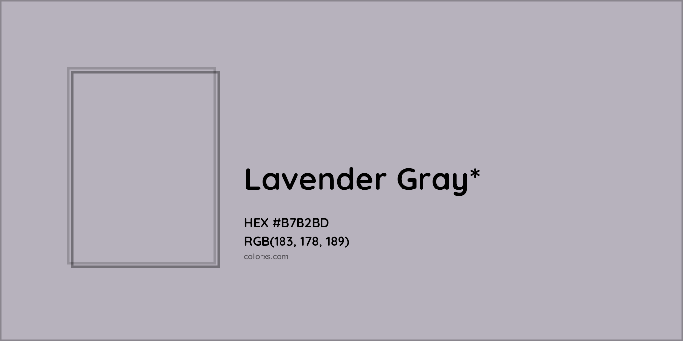HEX #B7B2BD Color Name, Color Code, Palettes, Similar Paints, Images