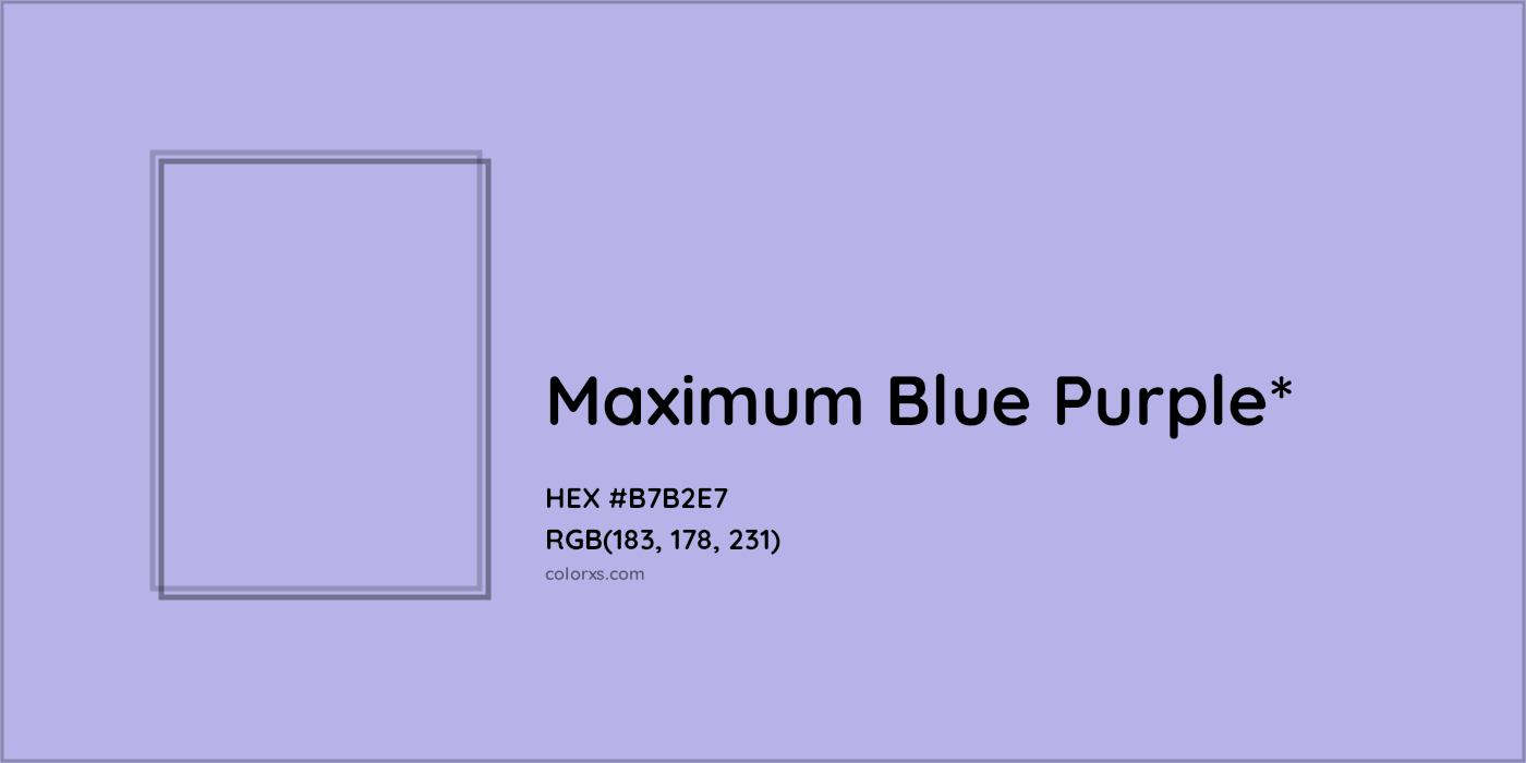 HEX #B7B2E7 Color Name, Color Code, Palettes, Similar Paints, Images