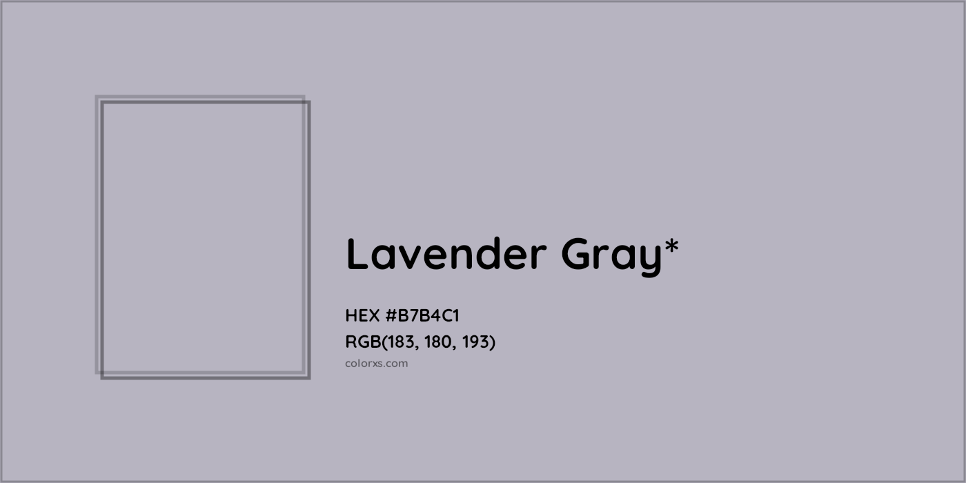 HEX #B7B4C1 Color Name, Color Code, Palettes, Similar Paints, Images