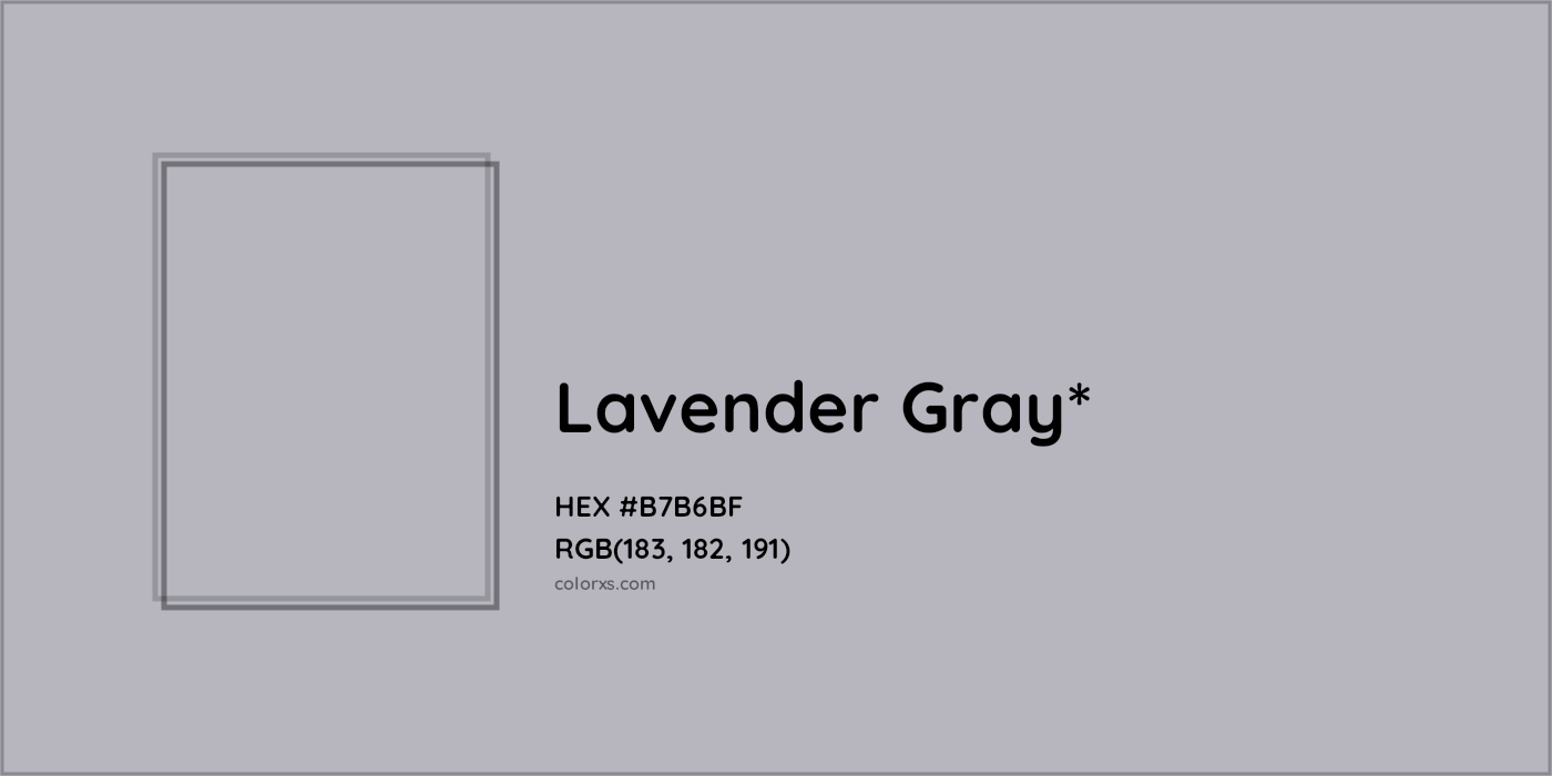 HEX #B7B6BF Color Name, Color Code, Palettes, Similar Paints, Images