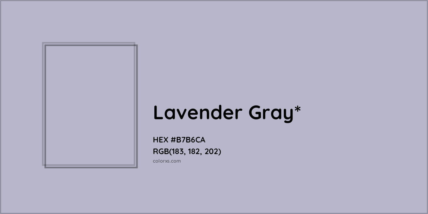 HEX #B7B6CA Color Name, Color Code, Palettes, Similar Paints, Images