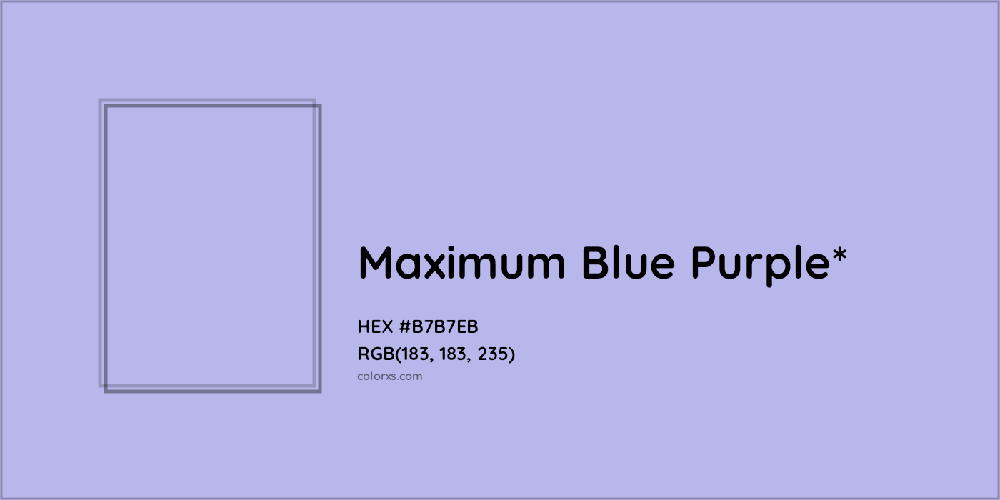 HEX #B7B7EB Color Name, Color Code, Palettes, Similar Paints, Images