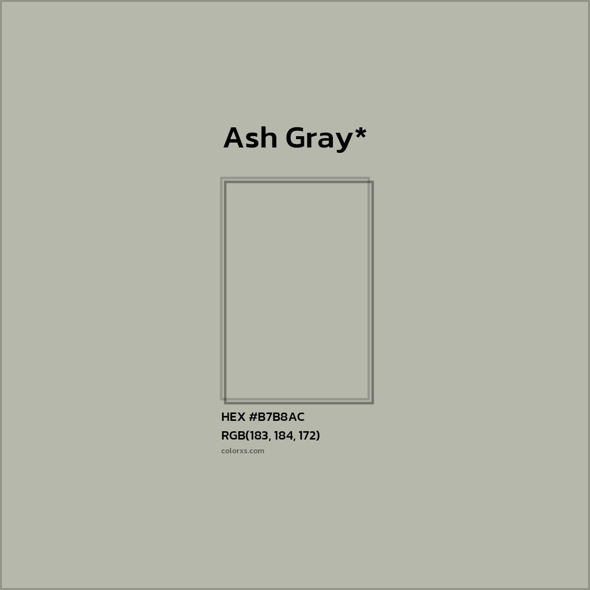 HEX #B7B8AC Color Name, Color Code, Palettes, Similar Paints, Images