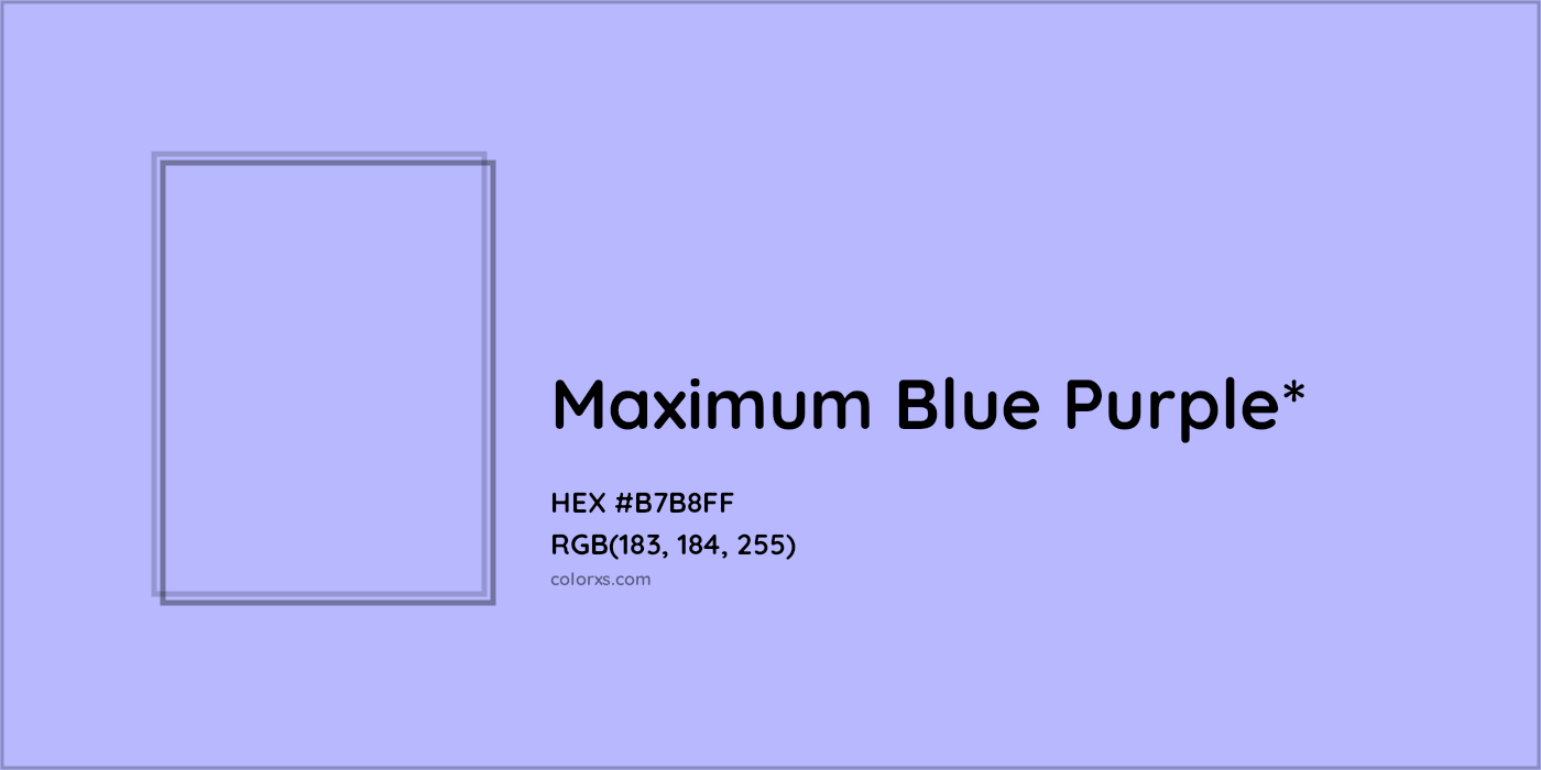 HEX #B7B8FF Color Name, Color Code, Palettes, Similar Paints, Images