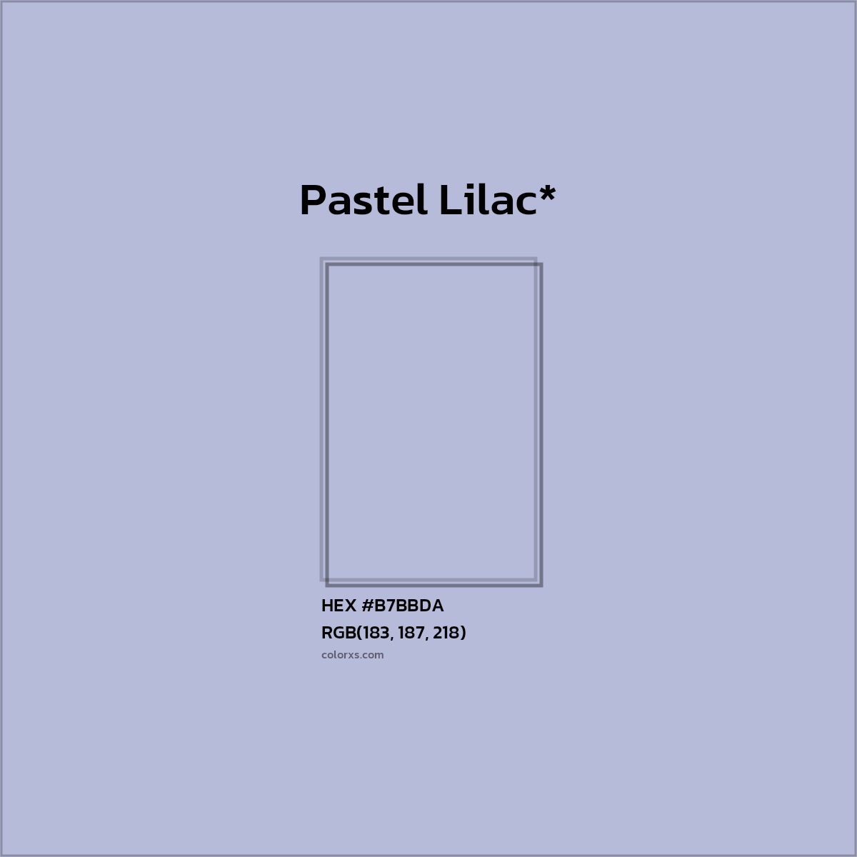 HEX #B7BBDA Color Name, Color Code, Palettes, Similar Paints, Images