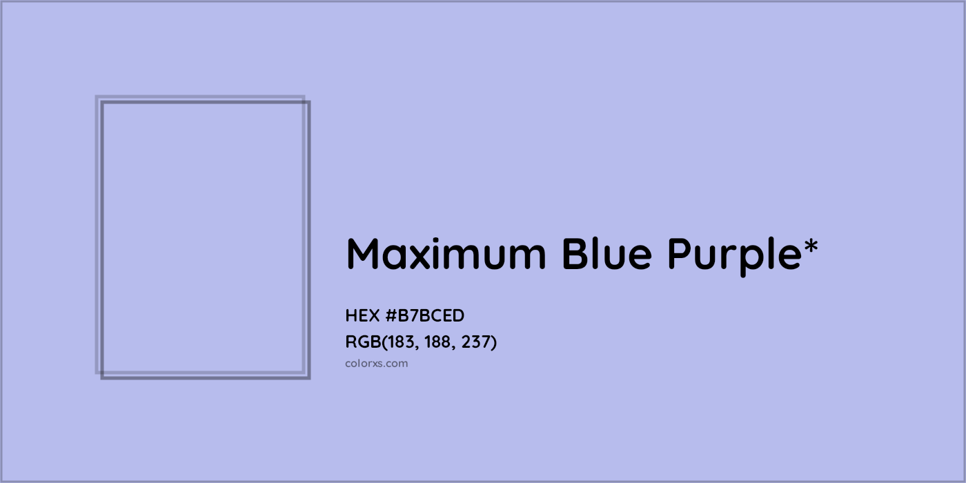 HEX #B7BCED Color Name, Color Code, Palettes, Similar Paints, Images
