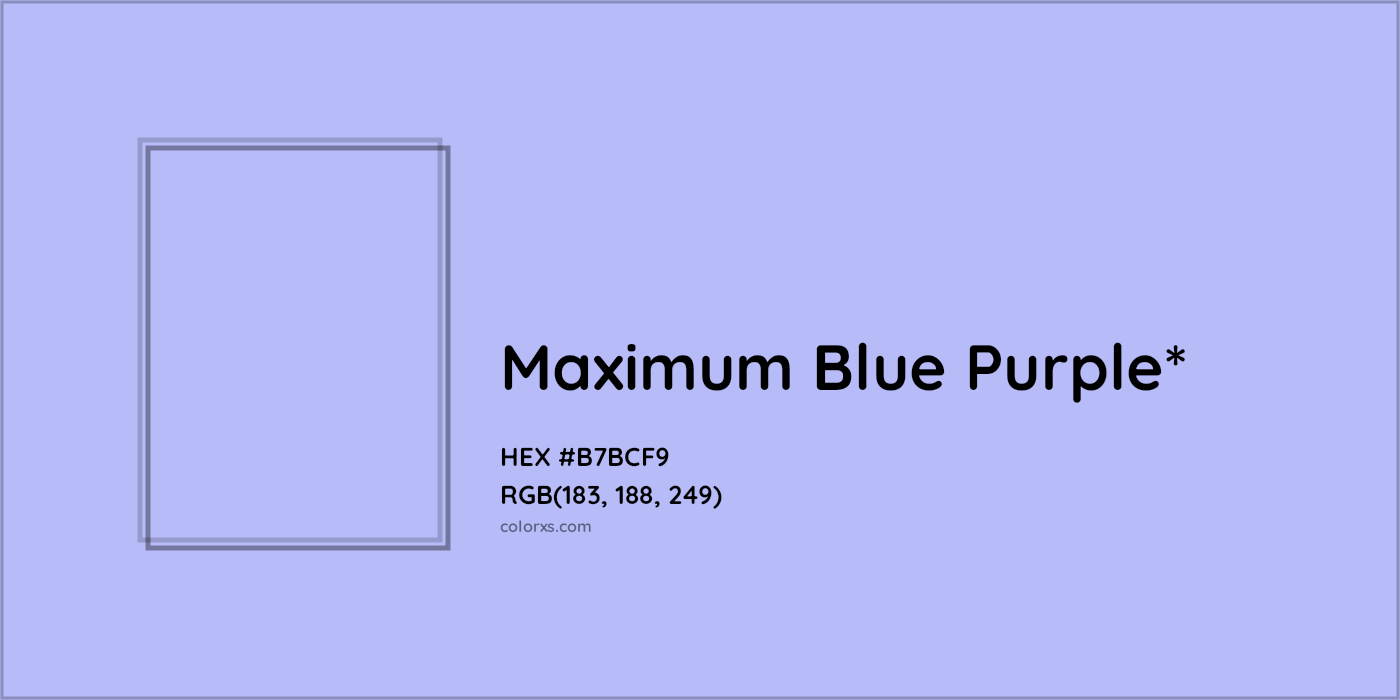 HEX #B7BCF9 Color Name, Color Code, Palettes, Similar Paints, Images