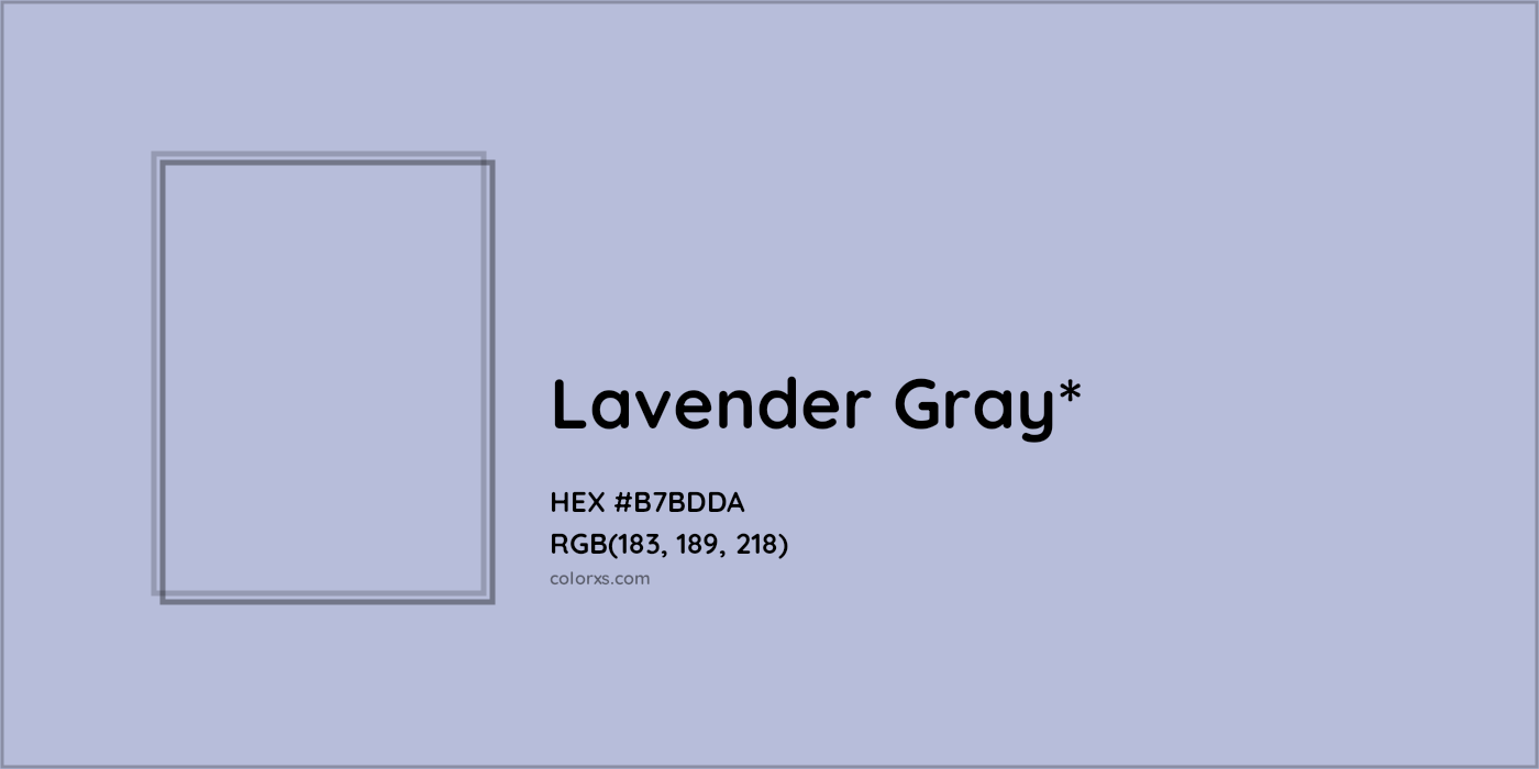 HEX #B7BDDA Color Name, Color Code, Palettes, Similar Paints, Images