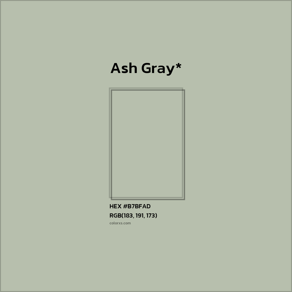 HEX #B7BFAD Color Name, Color Code, Palettes, Similar Paints, Images