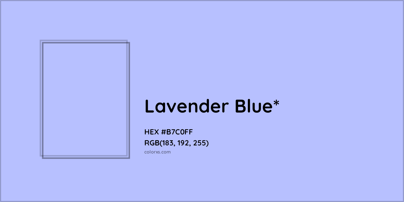 HEX #B7C0FF Color Name, Color Code, Palettes, Similar Paints, Images