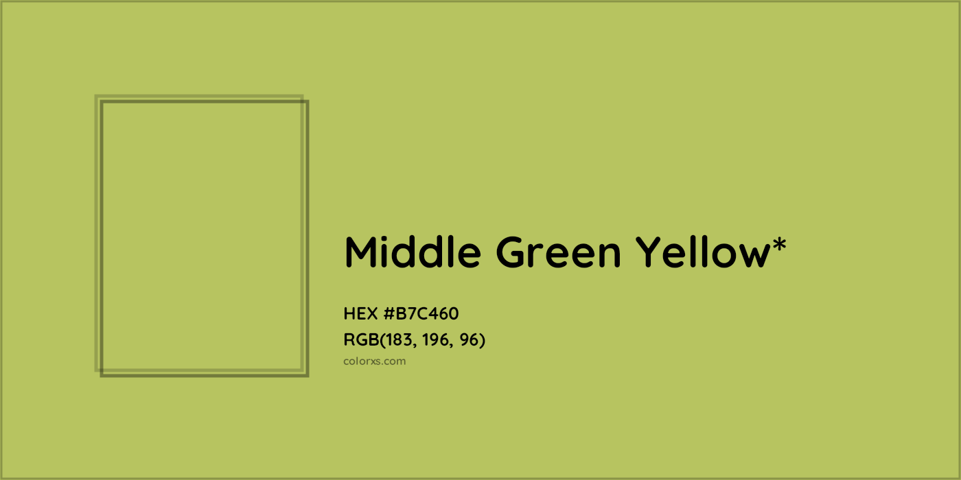HEX #B7C460 Color Name, Color Code, Palettes, Similar Paints, Images