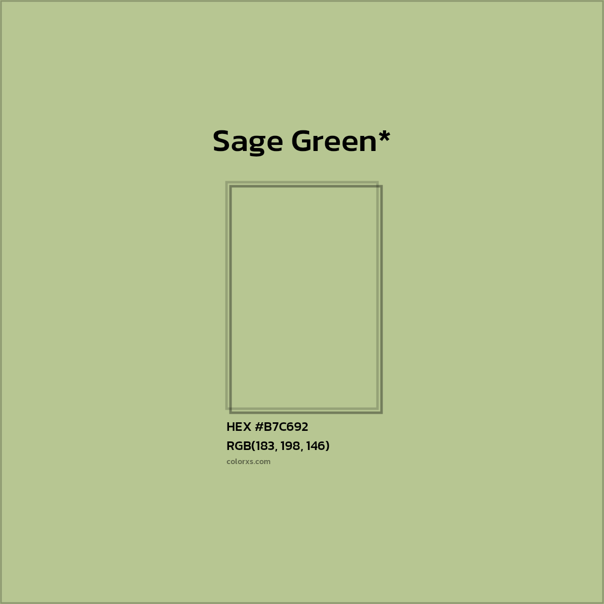 HEX #B7C692 Color Name, Color Code, Palettes, Similar Paints, Images
