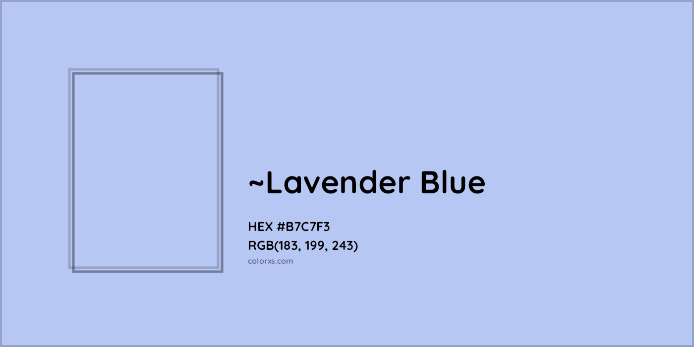HEX #B7C7F3 Color Name, Color Code, Palettes, Similar Paints, Images