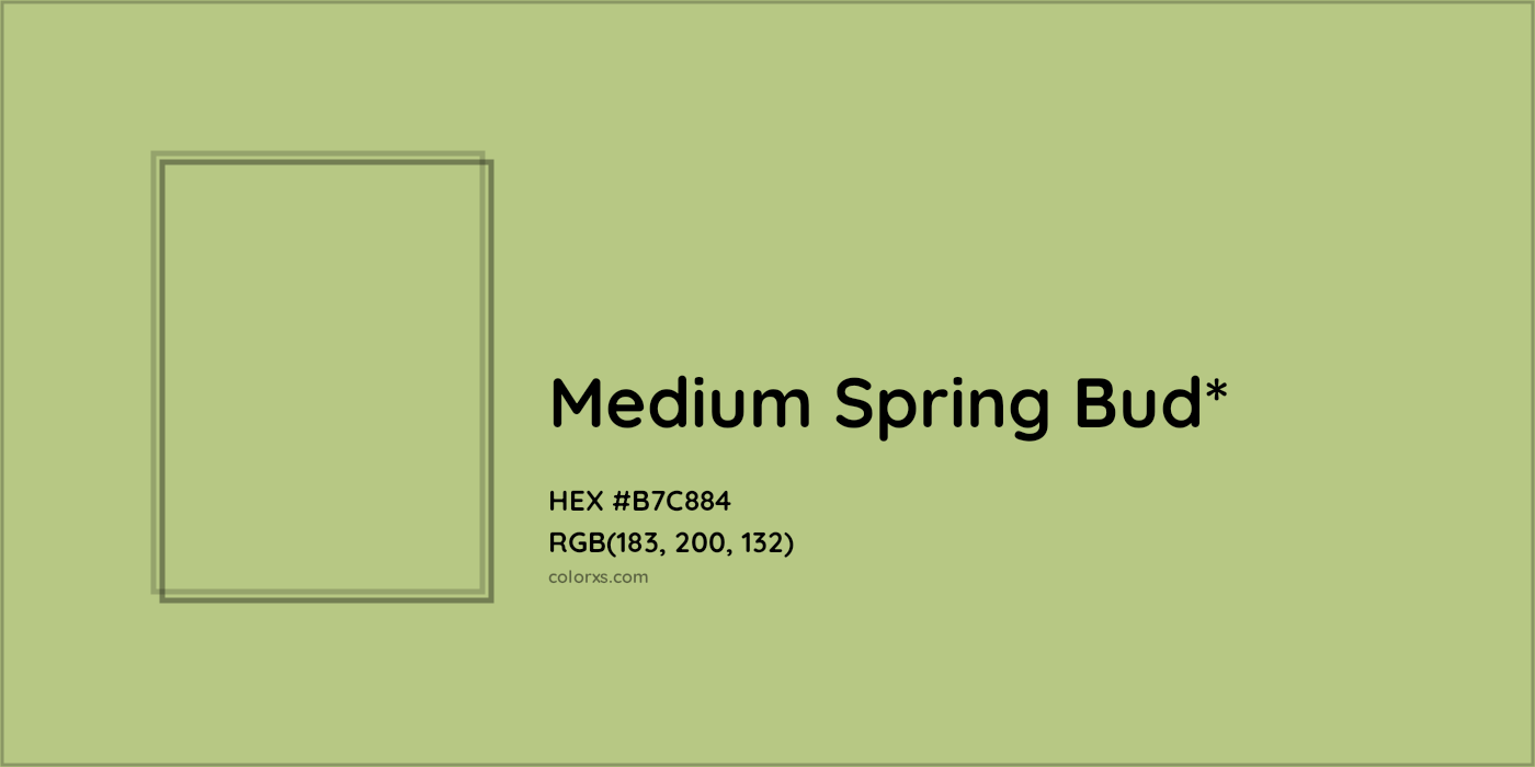 HEX #B7C884 Color Name, Color Code, Palettes, Similar Paints, Images