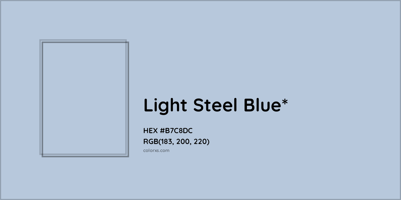 HEX #B7C8DC Color Name, Color Code, Palettes, Similar Paints, Images