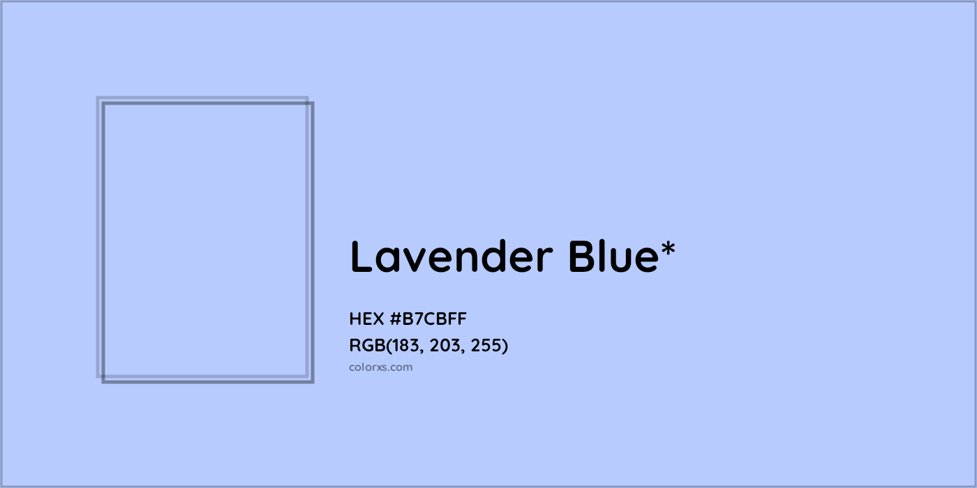 HEX #B7CBFF Color Name, Color Code, Palettes, Similar Paints, Images