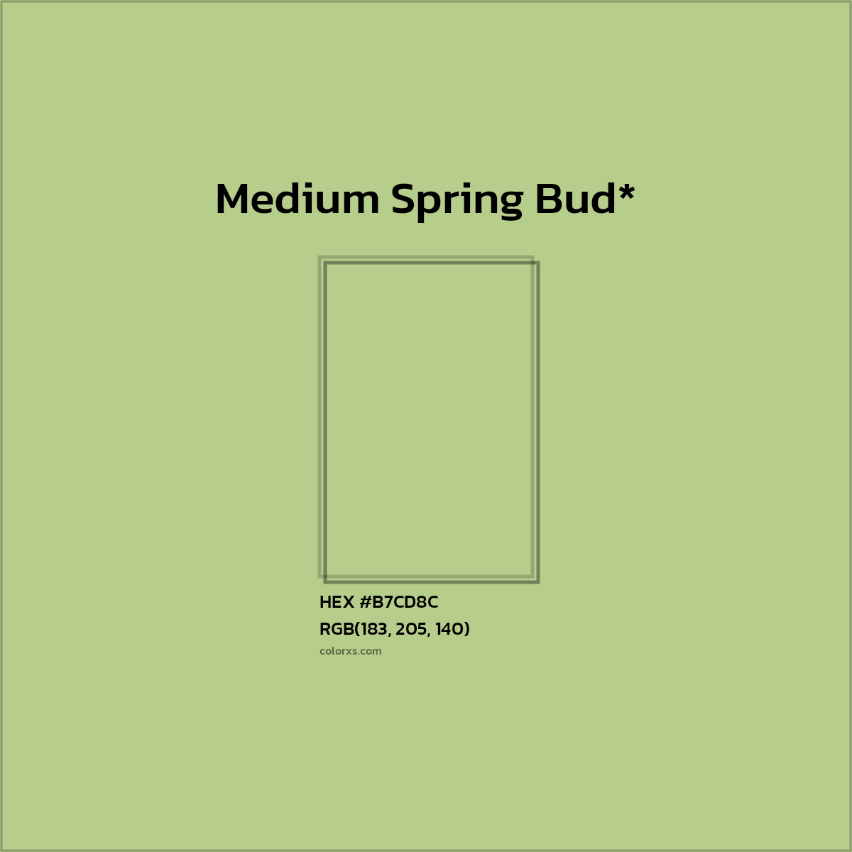 HEX #B7CD8C Color Name, Color Code, Palettes, Similar Paints, Images