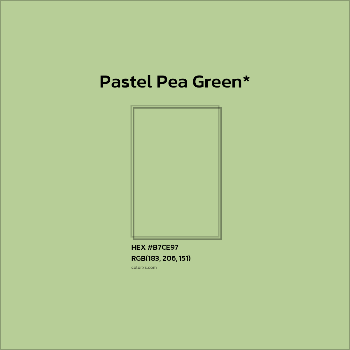HEX #B7CE97 Color Name, Color Code, Palettes, Similar Paints, Images