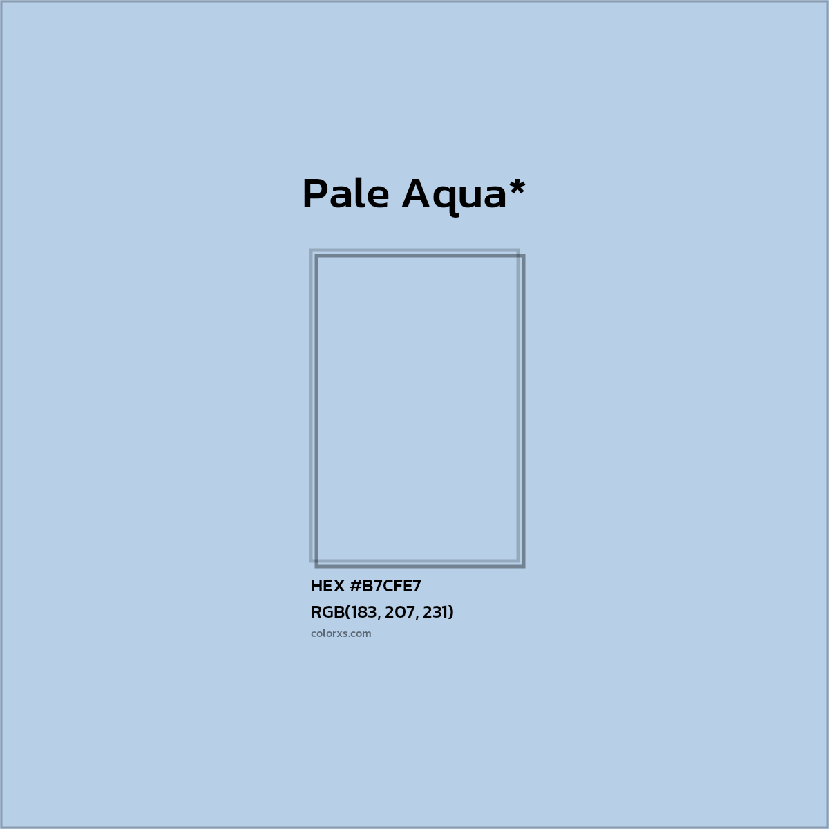 HEX #B7CFE7 Color Name, Color Code, Palettes, Similar Paints, Images