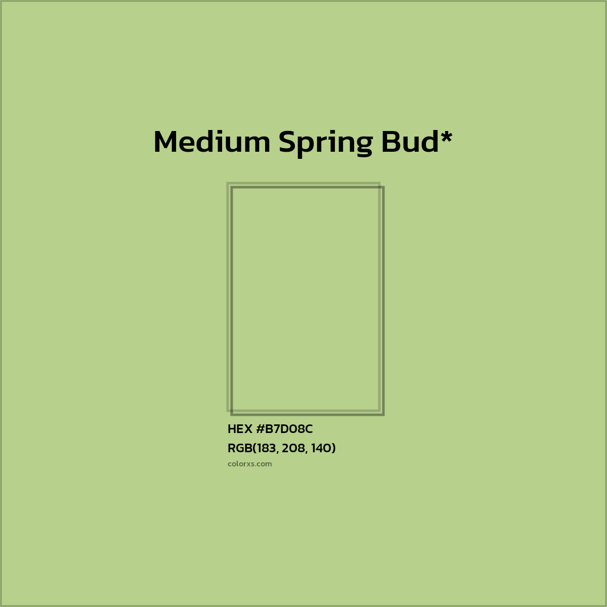 HEX #B7D08C Color Name, Color Code, Palettes, Similar Paints, Images