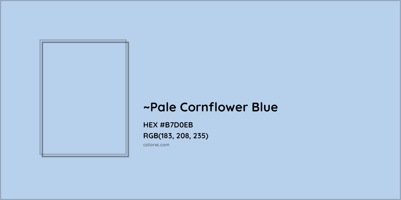 HEX #B7D0EB Color Name, Color Code, Palettes, Similar Paints, Images