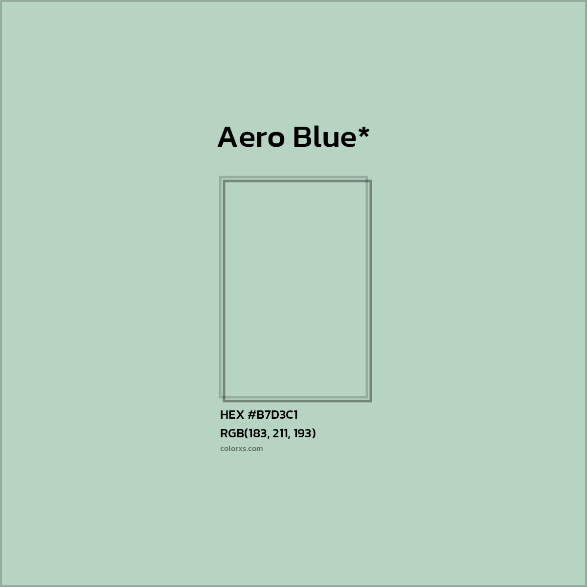 HEX #B7D3C1 Color Name, Color Code, Palettes, Similar Paints, Images