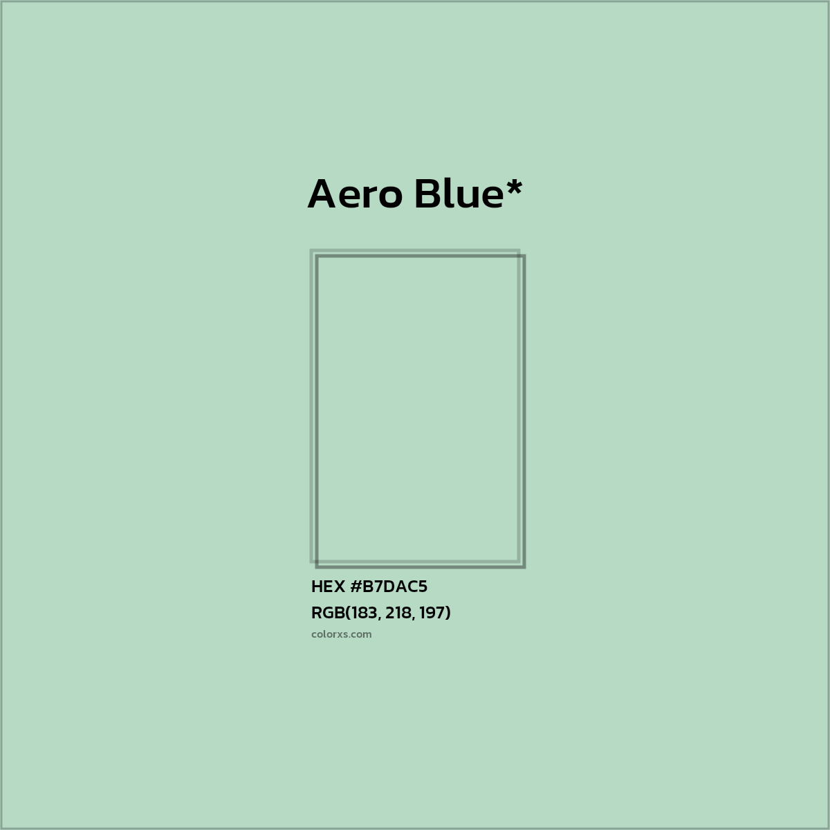 HEX #B7DAC5 Color Name, Color Code, Palettes, Similar Paints, Images