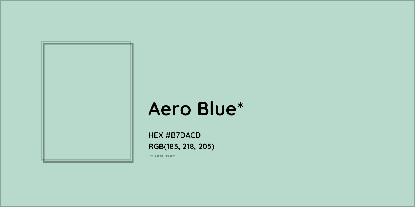 HEX #B7DACD Color Name, Color Code, Palettes, Similar Paints, Images