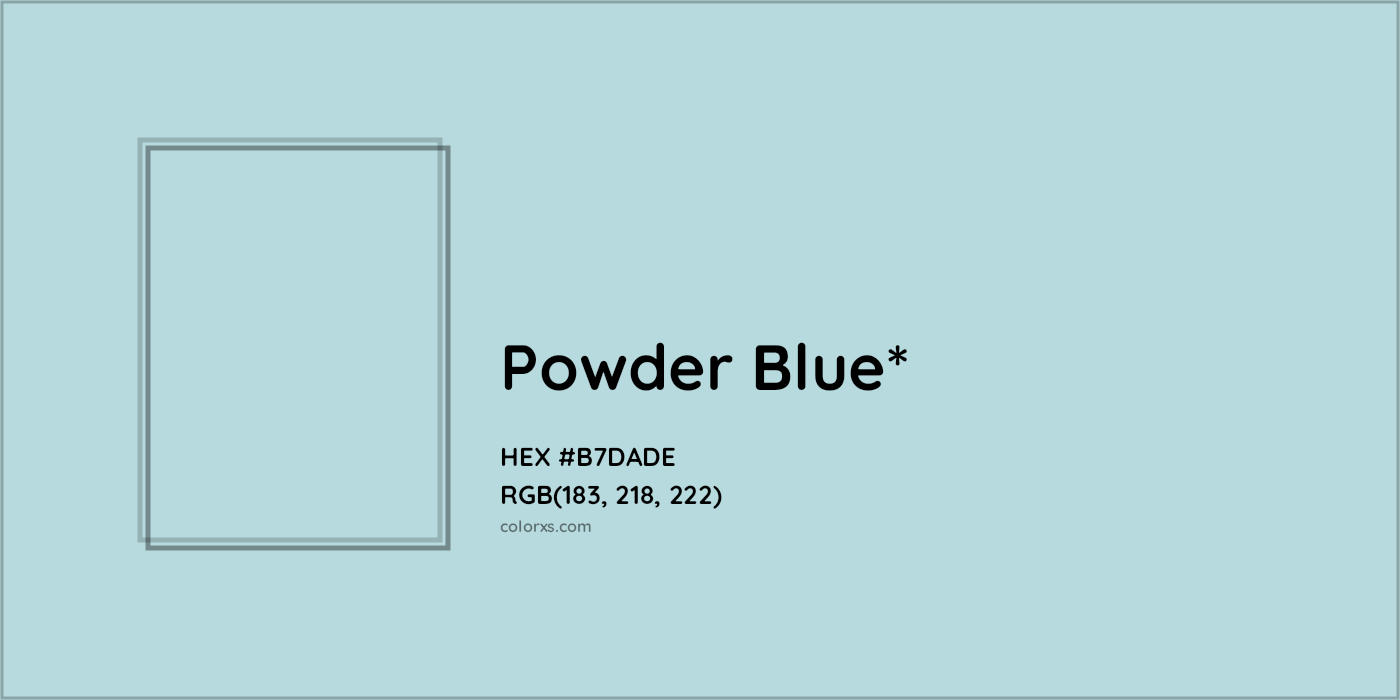 HEX #B7DADE Color Name, Color Code, Palettes, Similar Paints, Images