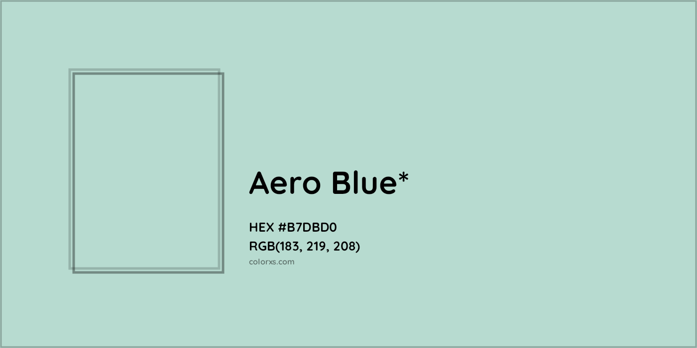 HEX #B7DBD0 Color Name, Color Code, Palettes, Similar Paints, Images