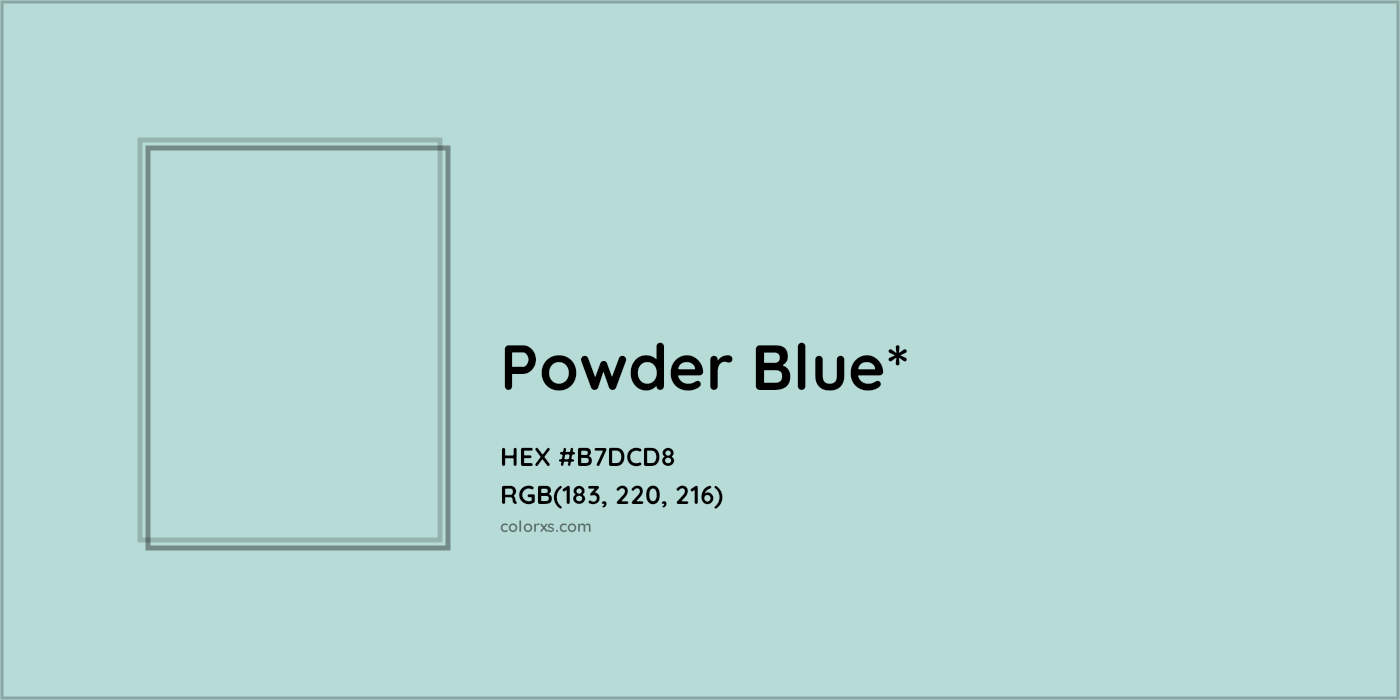 HEX #B7DCD8 Color Name, Color Code, Palettes, Similar Paints, Images