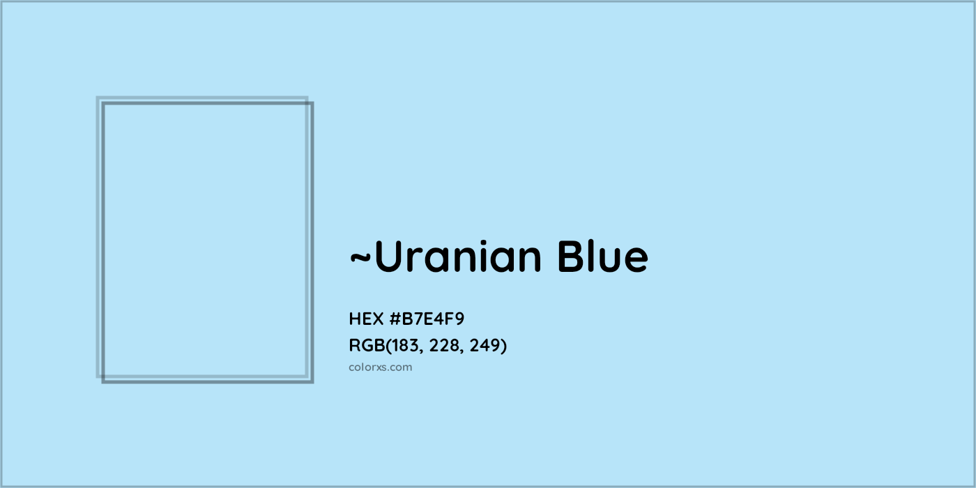 HEX #B7E4F9 Color Name, Color Code, Palettes, Similar Paints, Images